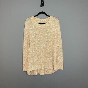 LOFT | Dust Rose Pink & White Marled Crew-Neck Sweater​